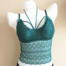 ETOSELL Для женщин кружева топы накладные чашки для груди топы без рукавов завернутый груди Нижнее белье топы дамы урожай топы маечки