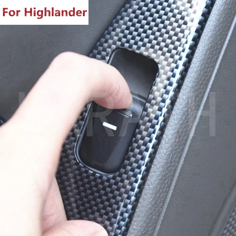 Для Toyota Highlander 2009- цвет красного дерева специальная Классическая Передняя шестерня Шиф Панель рамка оконный переключатель ручка внутренние части