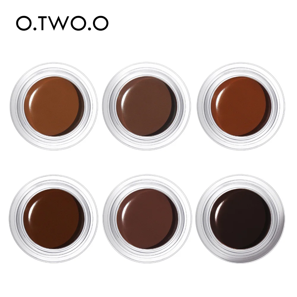 

O.TWO.O 6pcs/set Eyebrows 3D Natural Brown Eyebrow Gel Shade Make Up Profesional Long Lasting Brow Cream Cosmetics With Brush