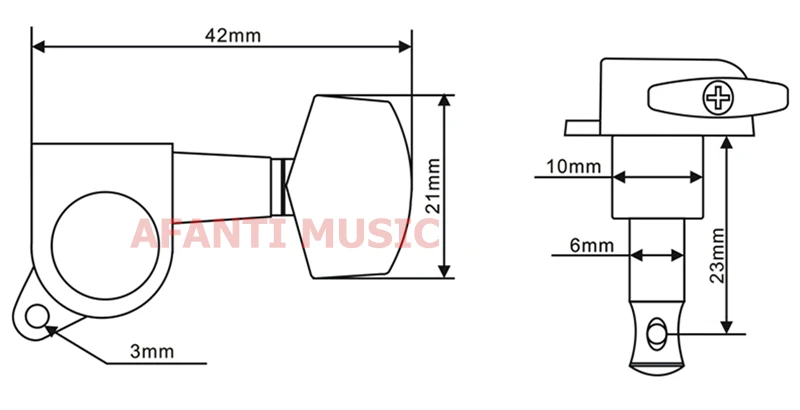 Afanti музыкальная Закрытая ручка электрический винт для настройки гитары