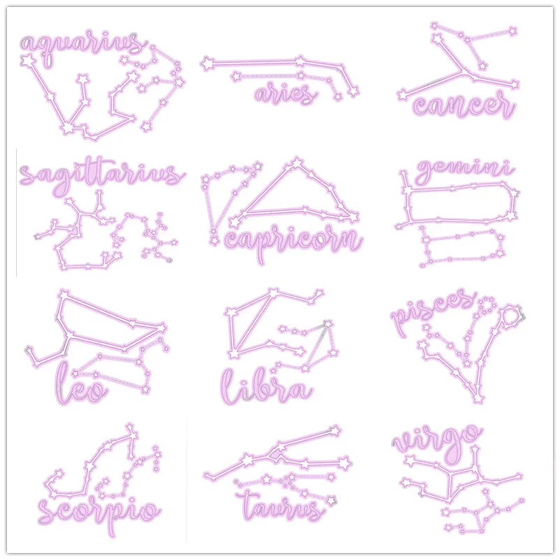 

Mystery Constellation Taurus Virgo Scorpio Metal Cutting Dies DIY Card Album Embossing Stencil Scrapbooking New Dies 2019