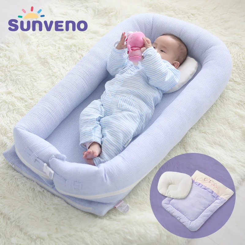 Sunveno Portable Baby Bed Crib Newborn Infant Bedding Sleep Travel Bed