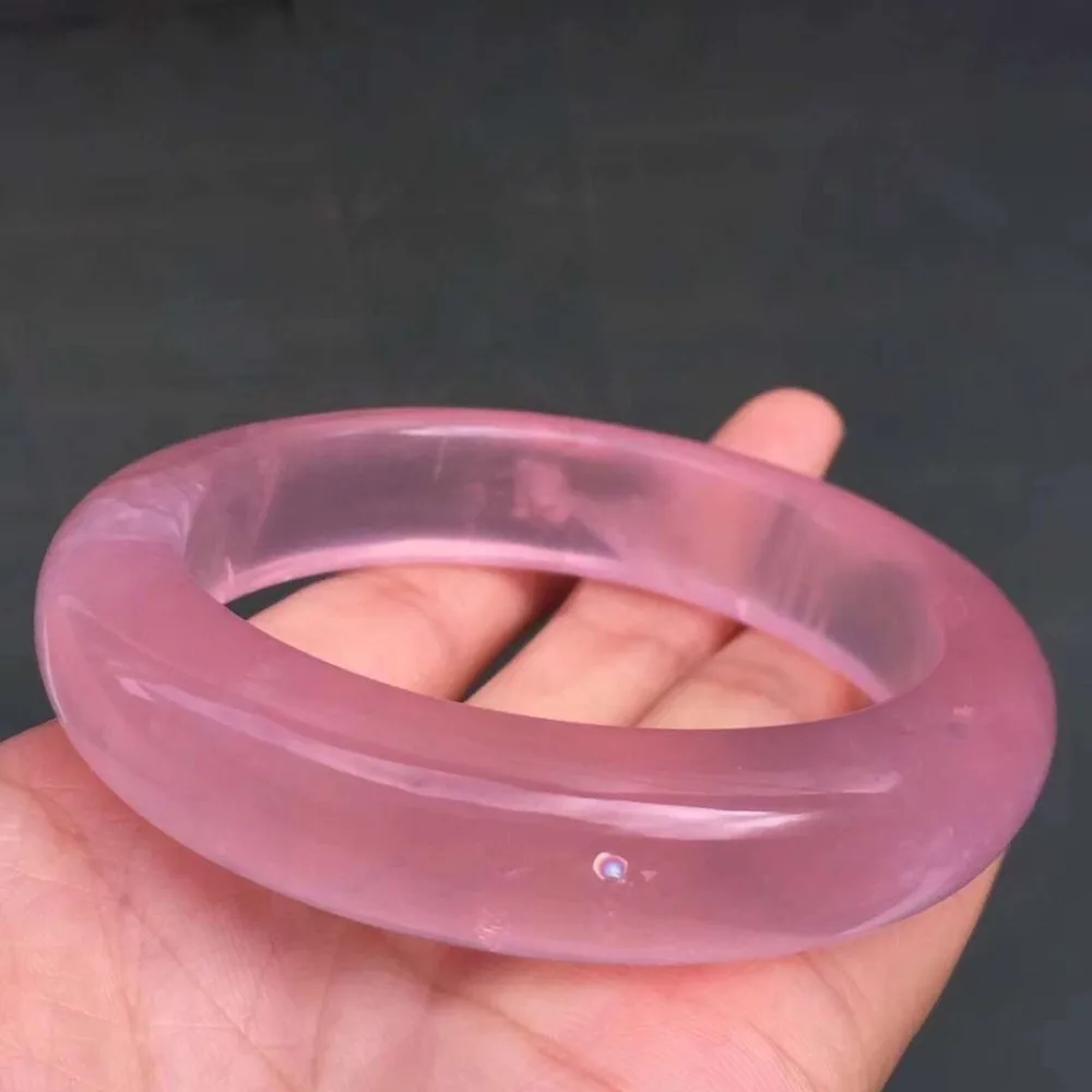 59,5 мм из натуральной Мозамбик браслет с розовым кварцем ясно камень для Для женщин леди 16x9 мм любовный камень браслеты AAAAA Прямая доставка