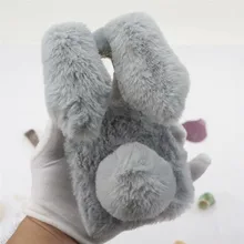 

Luxury Rhinestone Diamond Case For Oneplus 6 Case 1+6 Cute Warm Furry Plush Rabbit Fur Cover For One Plus 6 Oneplus6 Phone Case