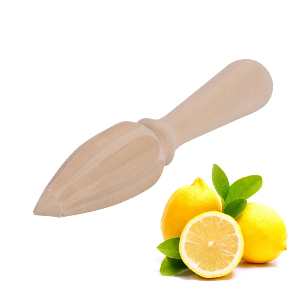 1Pc Wooden Manual Juicer Citrus Lemon Squeezer Fruit Juicer Orange