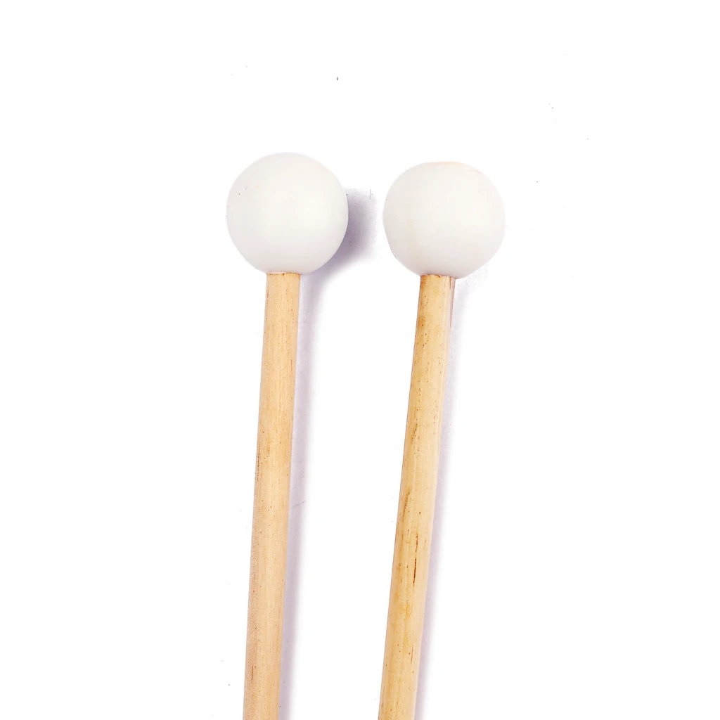 

1 Pair Glockenspiel Xylophone Beaters Hard Plastic Head Mallets Sticks Beater Wood Handle for Bright Sound