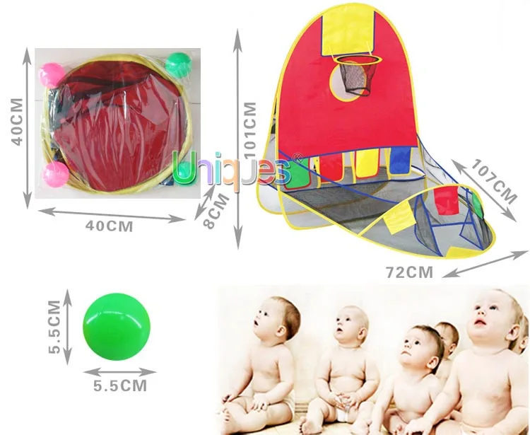 Мяч игровой дом под тентом баскетбольная корзина палатка океан мяч бассейн открытый в помещении Спорт дети игрушки Пляж Газон Играть Палатка забивание
