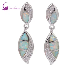 Брендовые дизайнерские белые опаловые серьги со шпильками с белым кубическим цирконием, серебряные серьги для женщин милые модные серебряные ювелирные изделия E123