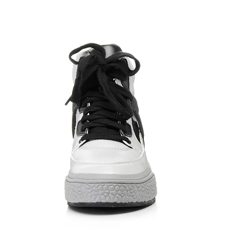 Doratasia Décontractées Printemps Gris Plate Pour Véritable Vache Mélangée En Dames Baskets Chaussures 2019 Lacets blanc Femme Cuir À Plat forme Couleur r4xnTrw