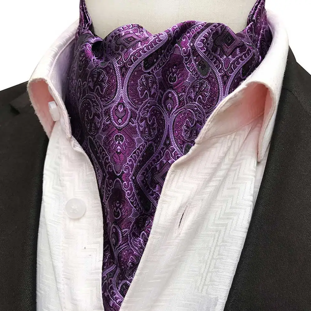Мужской деловой галстук Ascot шарфы Красочные Пейсли Цветочные Галстуки для свадебной вечеринки BWTHZ0339