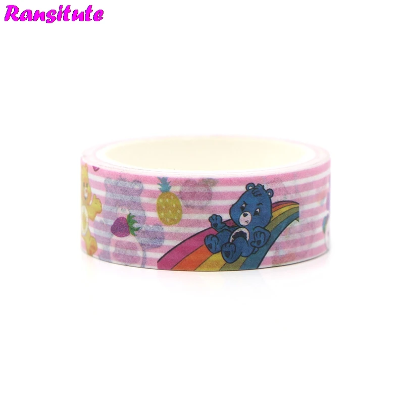 Ransitute R363 Care Bears Япония карман лента Washi подарочная коробка в форме лепестков животных Цвет украшения Съемный Стикеры