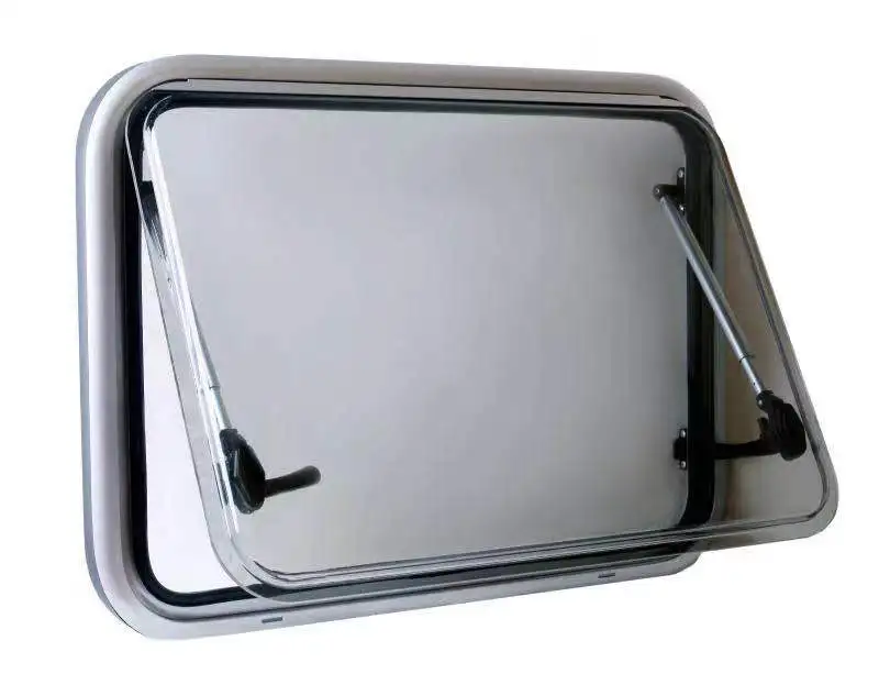 

1200x350mm 47.2x13.8 inch Top Hung Side Window Round Angle Ventilation Hatch With Acrylic Glass RV Caravan Motorhome MG17RWAG