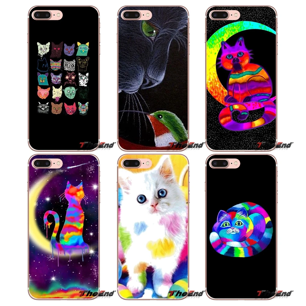 For Huawei G7 G8 P7 P8 P9 Lite Honor 4C 5X 5C 6X Mate 7 8 9 Y3 Y5 Y6 II 2 Pro 2017 Accessories Phone Cases Covers Colorful Cats | Мобильные