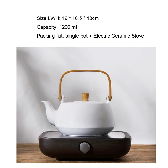 220V Electronic Tea Stove Heater Japanese Coarse Pottery Teapot Set