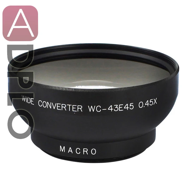43mm 0.45X Wide Angle Lens with Macro Suit For Canon Nikon Pentax Sony (Black)