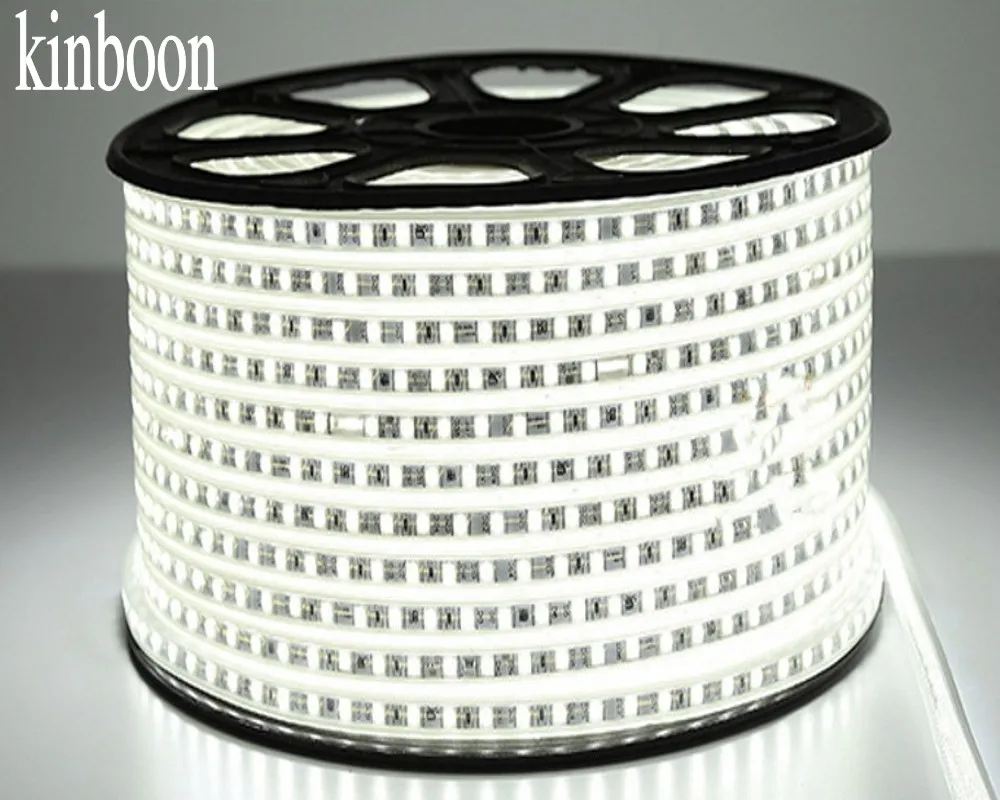 Светодиодный светильник AC 220 В SMD 5050 белый гибкий светодиодный светильник 60 Светодиодный s/m для гостиной 1 м 2 м 5 м 10 м 20 м с вилкой питания европейского стандарта
