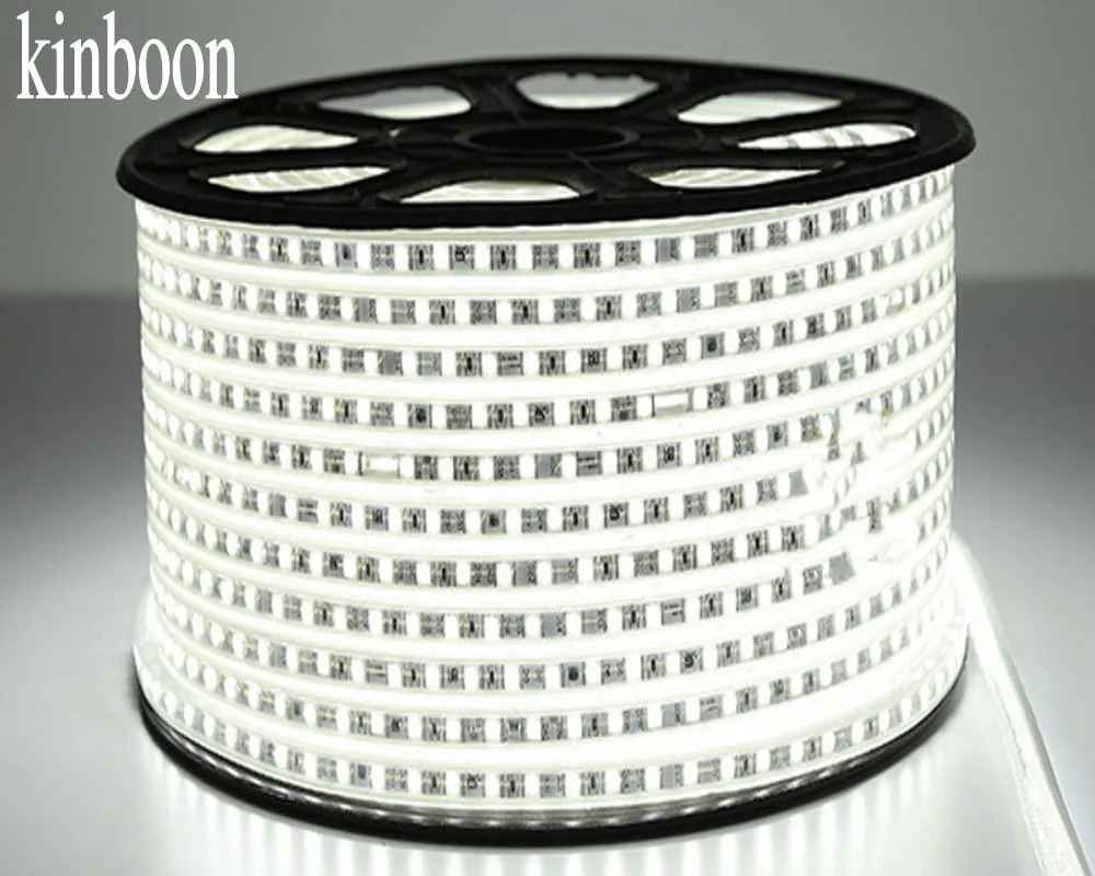

LED Strip Light AC 220V SMD 5050 white Flexible LED Tape 60LEDs/m for Living Room 1M 2M 5M 10M 20M with EU Power plug