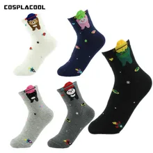 [COSPLACOOL] милые носки с изображением Вселенной/животных, женские хлопковые теплые носки, забавный падан/лягушка, Meias, для девочек, Harajuku, 5 цветов, эластичные носки