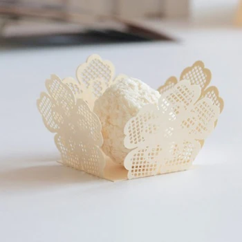 

Delicate Laser cut sweet mini chocolate paper wrappers for wedding