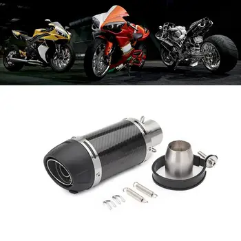 36-51mm Universal Carbon Fiber Motorcycle Exhaust Modified Muffler Pipe Scooter Pit Bike Dirt Motocross For Yamaha for kawasaki 36-51mm Universal Carbon Fiber Motorcycle Exhaust Modified Muffler Pipe Scooter Pit Bike Dirt Motocross For Yamaha for kawasaki