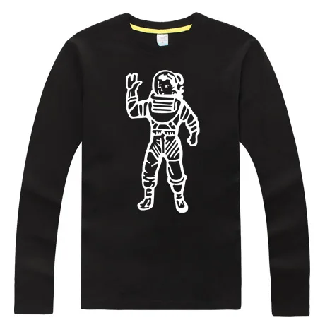 Гравитационная рубашка космонавта, Мужская футболка больших размеров, вечерние футболки, светится в темноте, хлопок, Топ с длинным рукавом, 4xl, 5XL, 6XL