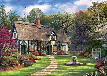 

Diamond mosaic full diamond embroidery beads Garden Cottage Woods tree diamond cross stitch crystal Square diamond sets unfinish