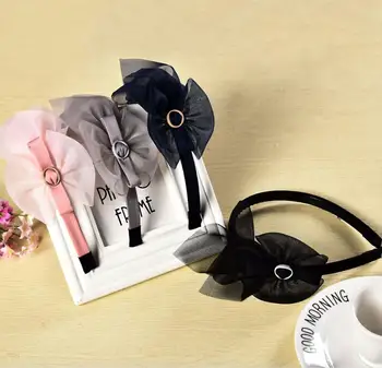 

Button Mesh Flower Bowknot Tutu Headband Kids Girl Hairband Halloween Cosplay Costume Headband