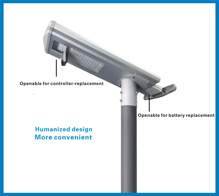 Outdoor Motion Sensor Solar Powered LED Pole Wall Street Path Solar Licht Voor Tuin 3 Werkmodus Solar Lamp