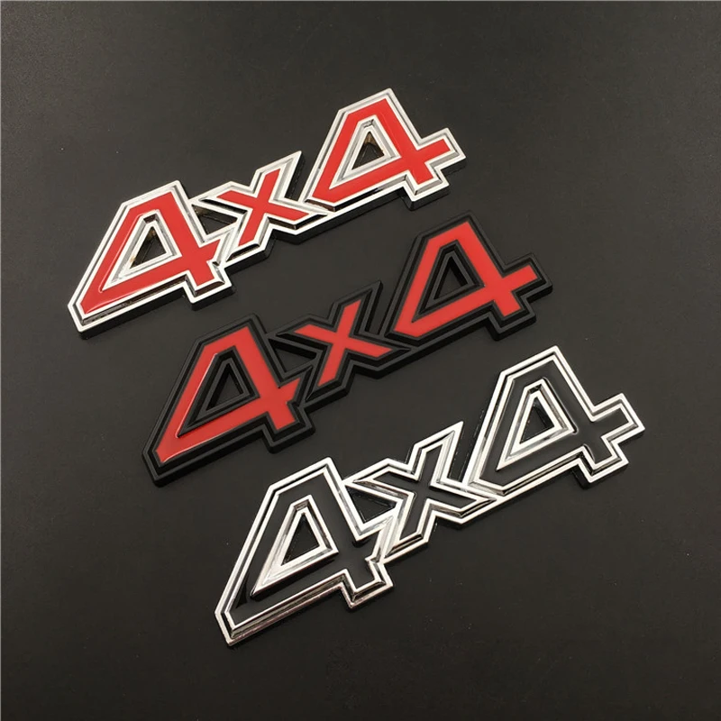 4X4 Logo Car-Styling Trunk Body Sticker Emblema Automobili Badge Per Jeep Bmw Mercedes Benz Hyundai Chevrolet Fiat Kia Hyundai