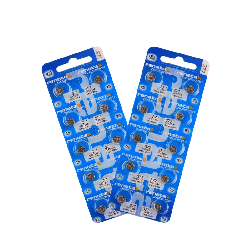 20pcs Renata 1.55V 377 SR626SW SR626 V377 AG4 Watch Battery Silver