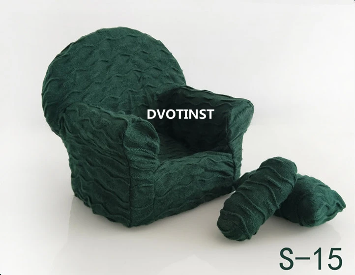 Dvotinst новорожденный детский реквизит для фотосъемки позирующий мини-диван кресло+ 2 шт. подушки для фотосъемки Фотостудия - Цвет: S-15