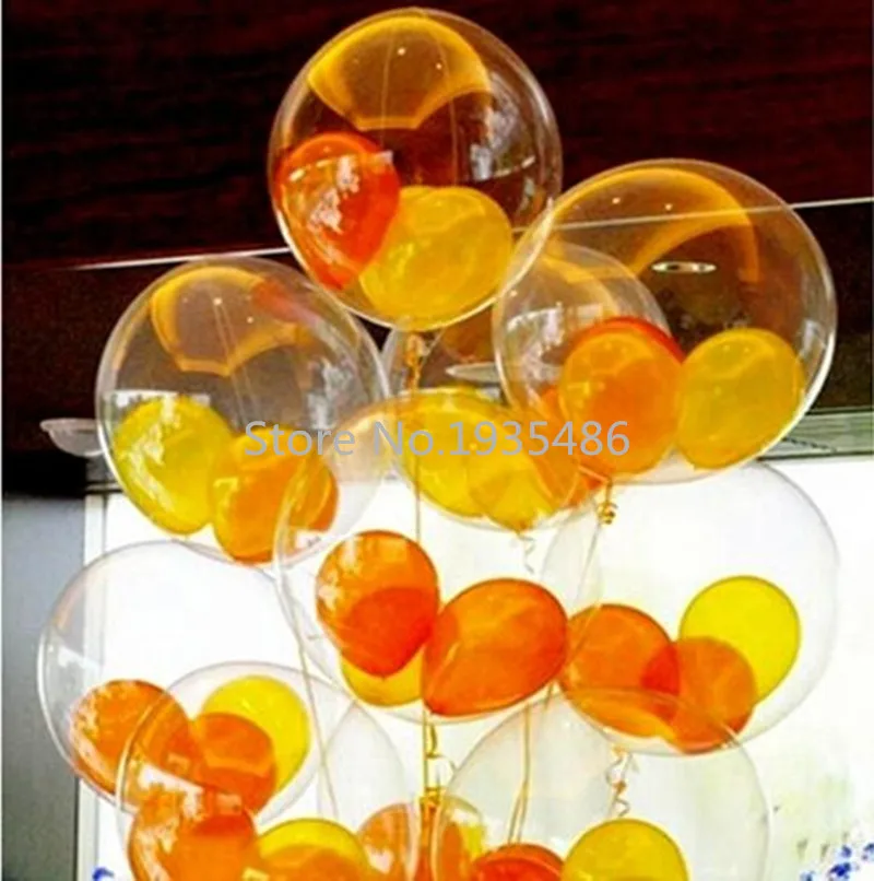 

2015 transparent balloon (100pcs/lots)12 inch transparent ball blasting latex balloon transparent clear