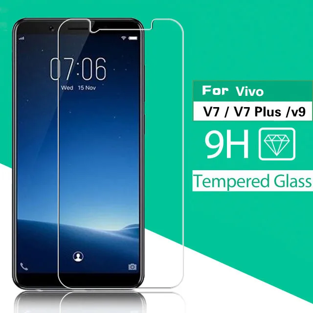 Передняя прозрачная пленка из закаленного стекла для Vivo V7 Plus V9 Защитная экрана