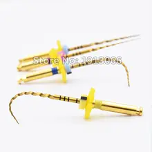 Зубные ПроТейпер золотые гибкие напильники Эндо роторные напильники золотые эндодонтические напильники 25 мм никелевый титаниевый инструмент стоматология