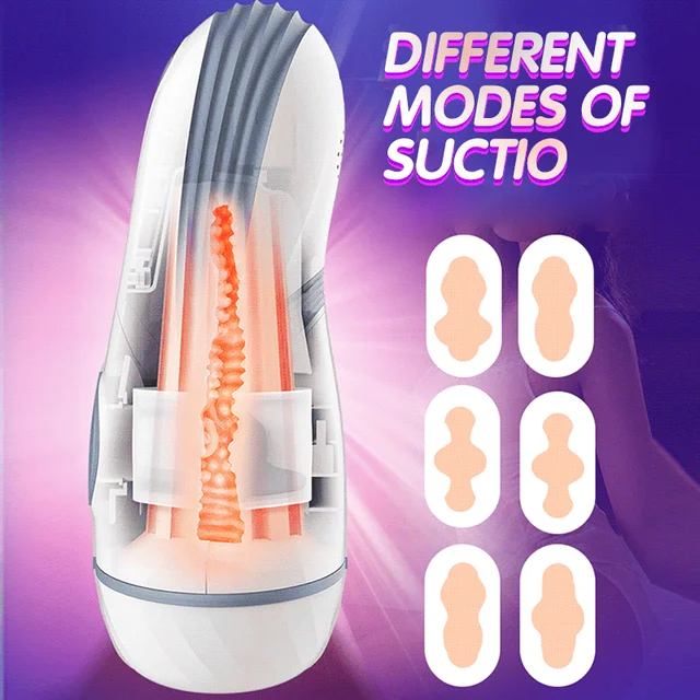Electric Lick Suck Male Masturbator Cup Vibrating Sucking Machine  Vagina Automatic Blowjob Thrusting Massager Adule Sex Toys 2