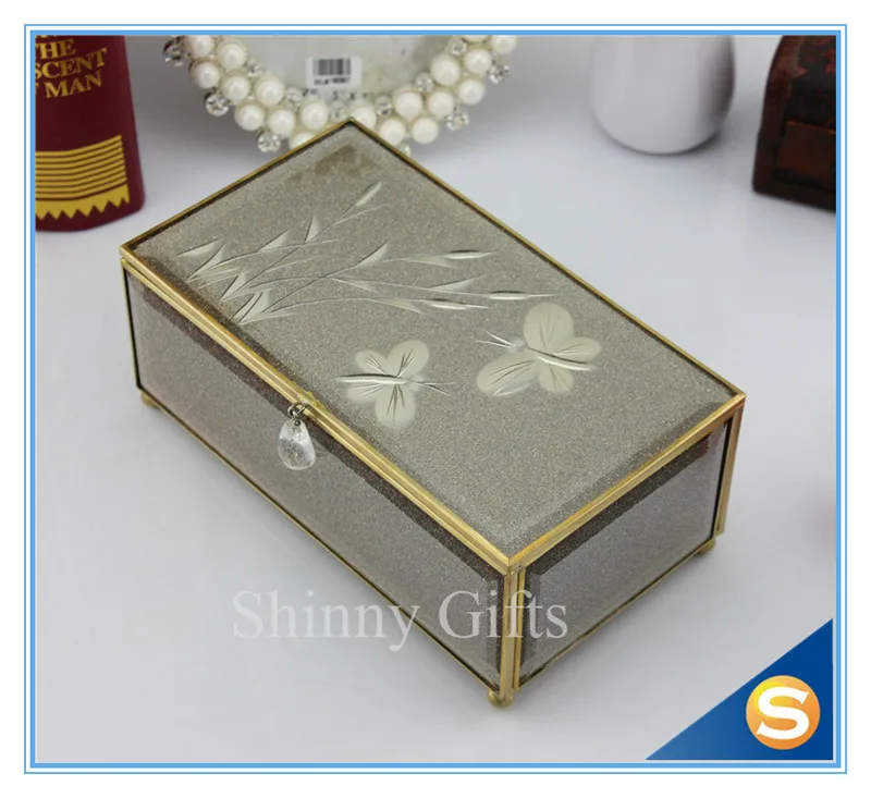 Glass Ring Holder Jewelry Box Wedding Gift Box (10)
