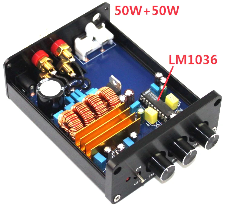 TPA3116+LM1036 mini tone digital amplifier HIFI home desktop audio enthusiast 50W*2 amplifier