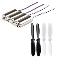 4pcs 7x20mm Motor Set 4pcs Propellers for Hubsan X4 H107 H107L RC Quadcopter font b Drone