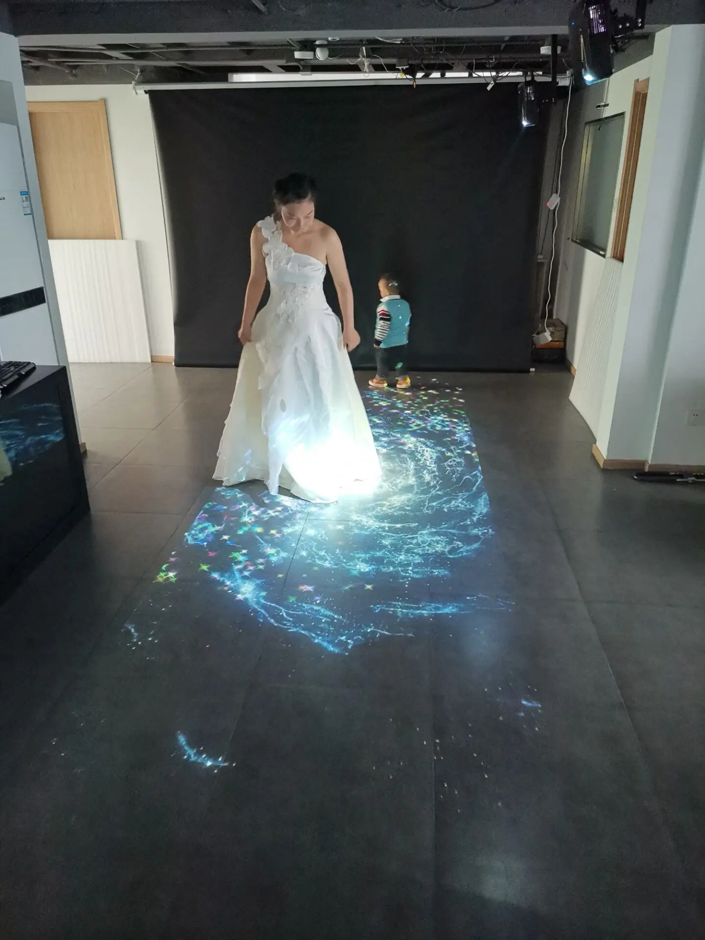 

DefiLabs Interactive floor projection system also can be display on table