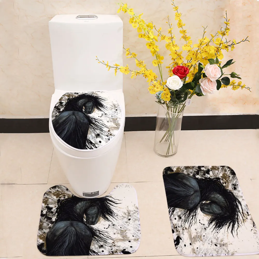 Billige Miracille Angepasst 3 Pcs Korallen Fleece Wc Sitz Abdeckung mit Ihre Eigenen Bilder Nicht Slip Matte Bad Wc Matten set Bad Teppiche