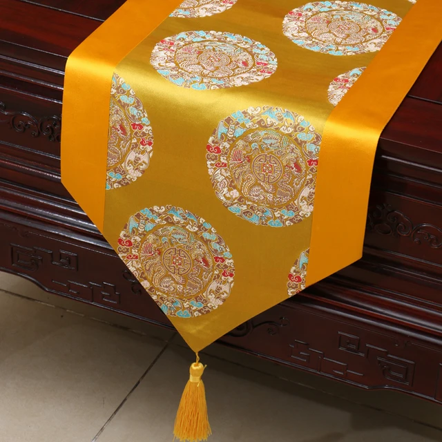 Vintage Patchwork Lucky Chinese Table Cloth Runner Christmas Vintage Patchwork Lucky Chinese Table Cloth Runner Christmas Decorative Placemat Tel Damask Tablecloth Dining Pads