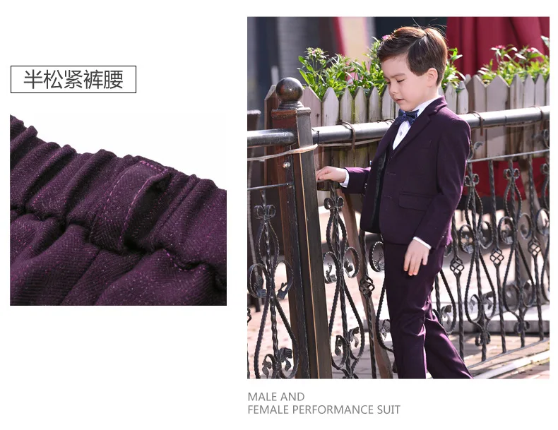  Boys Suits set Formal Boys Clothes children Wedding clothing Blazer Piano Costume back to School (35)