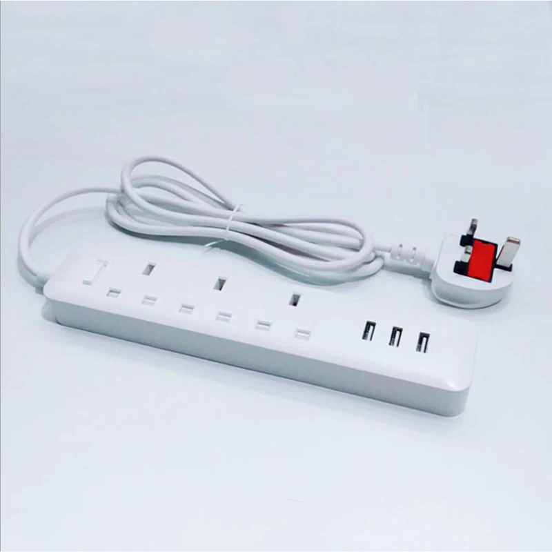 

UK 3 USB1.8M Extension Cable Charging Plug For Xiaomi Huawei Mobile Phone Tablet Multi-port USB Ccarge Socket