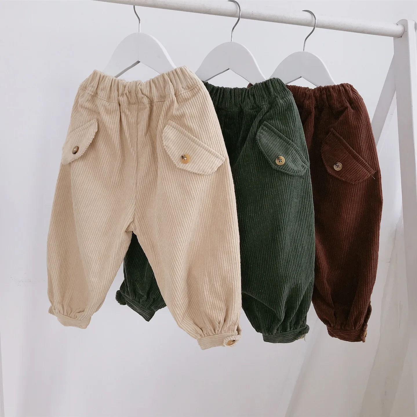 2018 New Autumn Cotton Baby Boys Casual Corduroy Pants for Baby Girls Kids Trousers Harem Pants