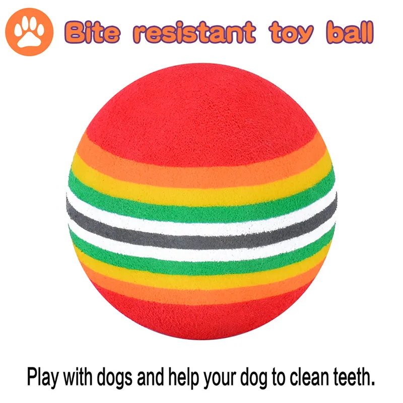 4PcsPack Dog Toy Interactive Rubber Balls Pet Dog Puppy Elasticity Teeth Ball Dog Chew Toys Tooth Cleaning Rope Balls (5)