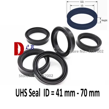 

UHS NBR U Ring ID =45 mm - 70 mm Single Lip Hydraulic cylinder piston / rod seal U Ring Nitrile ( Buna-N) Rubber UPH buffer