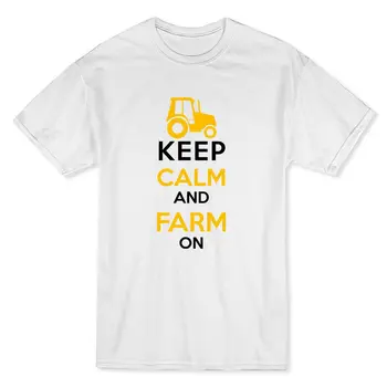 

Keep Calm and Farm On Men's Purple T-shirt