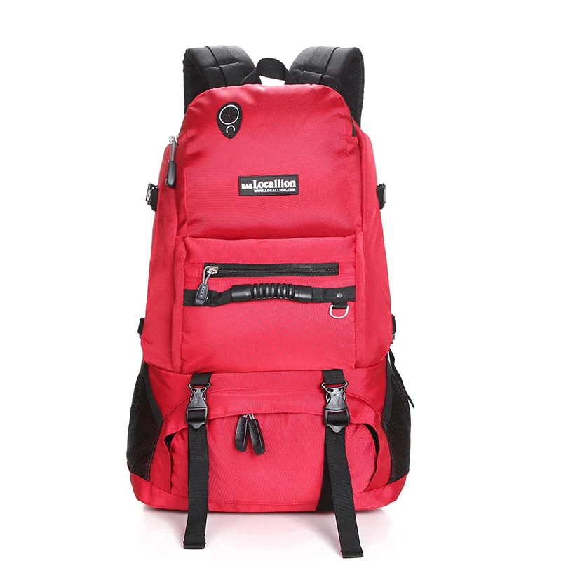 B111 Водонепроницаемый и нервущегося многофункциональный открытый альпинизм туристический отдых путешествия рюкзак спортивный рюкзак 40-60L - Цвет: Красный цвет