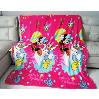 

Disney Cartoon Hot Pink Minnie Mouse Coral Fleece Flannel Blanket Throw for Girls Children on Bed Sofa Couch 160X200CM