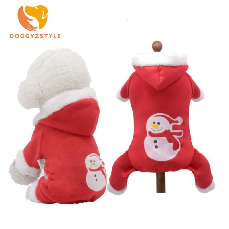 

DOGGYZSTYLE Christmas Dog Winter Jumpsuit Coat Pet Dog Clothes Christmas Puppy Jumpsuit Coat For Festival Winter Clothing